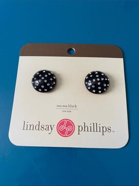 lindsay phillips shoe charms in Black with Clear Rhinestones - zsa zsa black